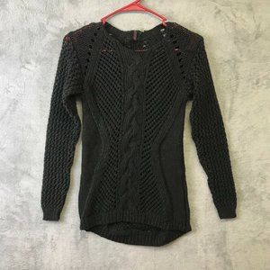 Nylon 76 Womens XS Black Long Sleeve Sweater